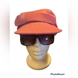 Express~Women’s Pink Cadet Cap Fold Strap Front, Nylon/Cotton, Size OS NWOT